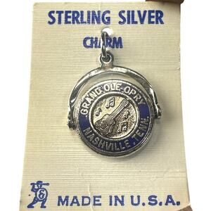 Vintage Sterling Silver Grand Ole Opry Charm Music City Country Music Jewelry